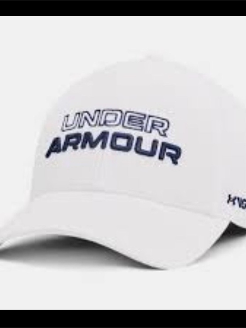 PGA Tour White Cap with Navy Logo - Under Armour Style *** NWOT